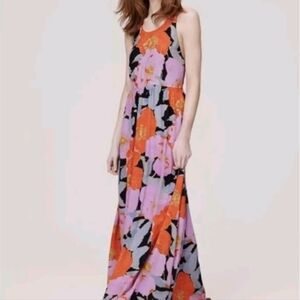 Loft Foral Sleeveless Maxi Dress - Multicolor. Size 4